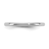 14K 2mm White Gold European Comfort Fit Band view 3