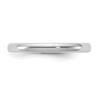 14K 2.5mm White Gold European Comfort Fit Band view 3