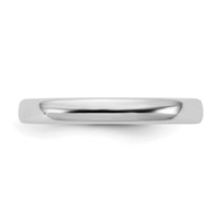 14K 3mm White Gold European Comfort Fit Band view 3
