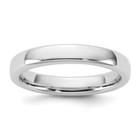 14K 3.5mm White Gold European Comfort Fit Band view 1