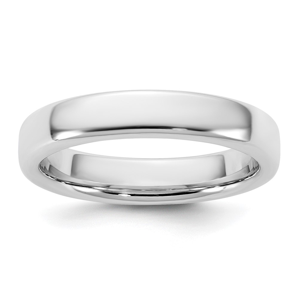 14K 4mm White Gold European Comfort Fit Band
