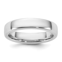 14K 4.5mm White Gold European Comfort Fit Band view 1