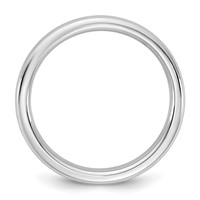 14K 5mm White Gold European Comfort Fit Band view 2