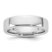 14K 5.5mm White Gold European Comfort Fit Band view 1