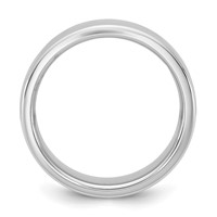 14K 6mm White Gold European Comfort Fit Band view 2