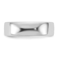 14K 6mm White Gold European Comfort Fit Band view 3