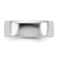 14K 7mm White Gold European Comfort Fit Band view 3