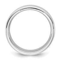 14K 8mm White Gold European Comfort Fit Band view 2