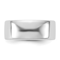 14K 8mm White Gold European Comfort Fit Band view 3