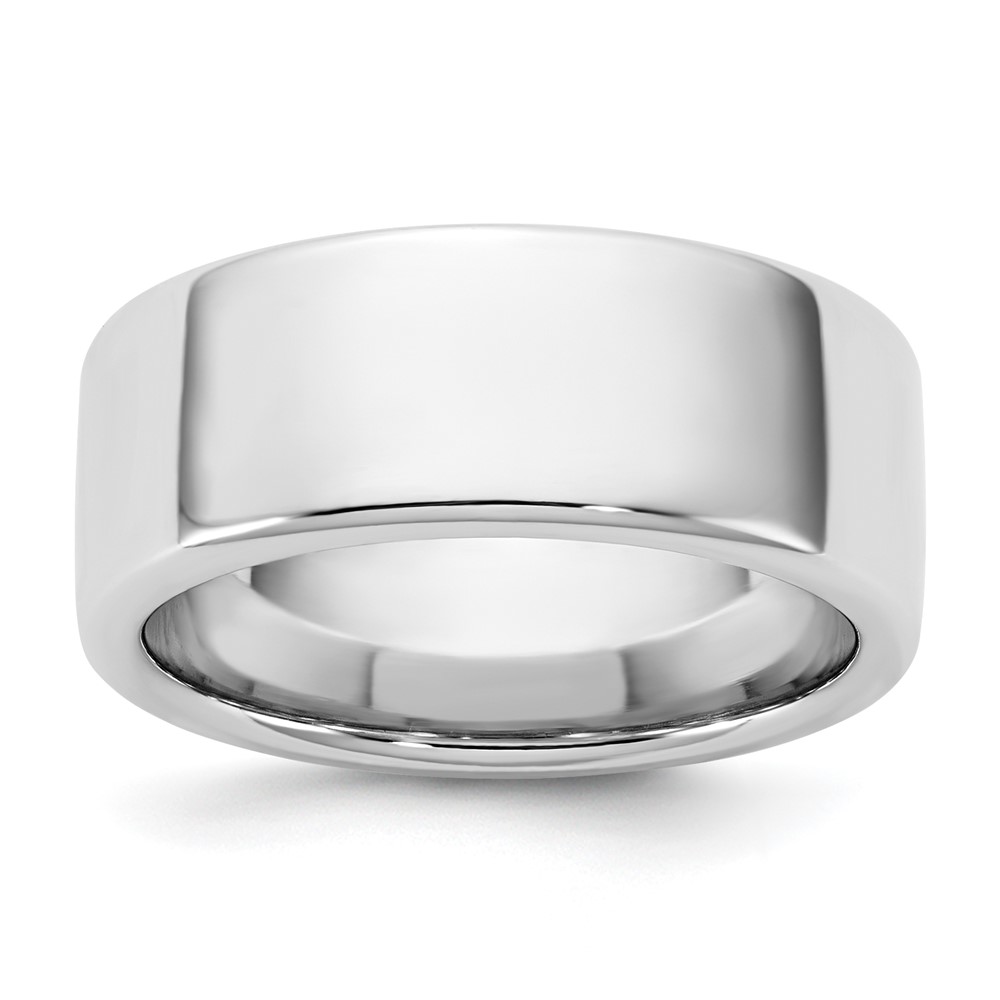 14K 8mm White Gold European Comfort Fit Band