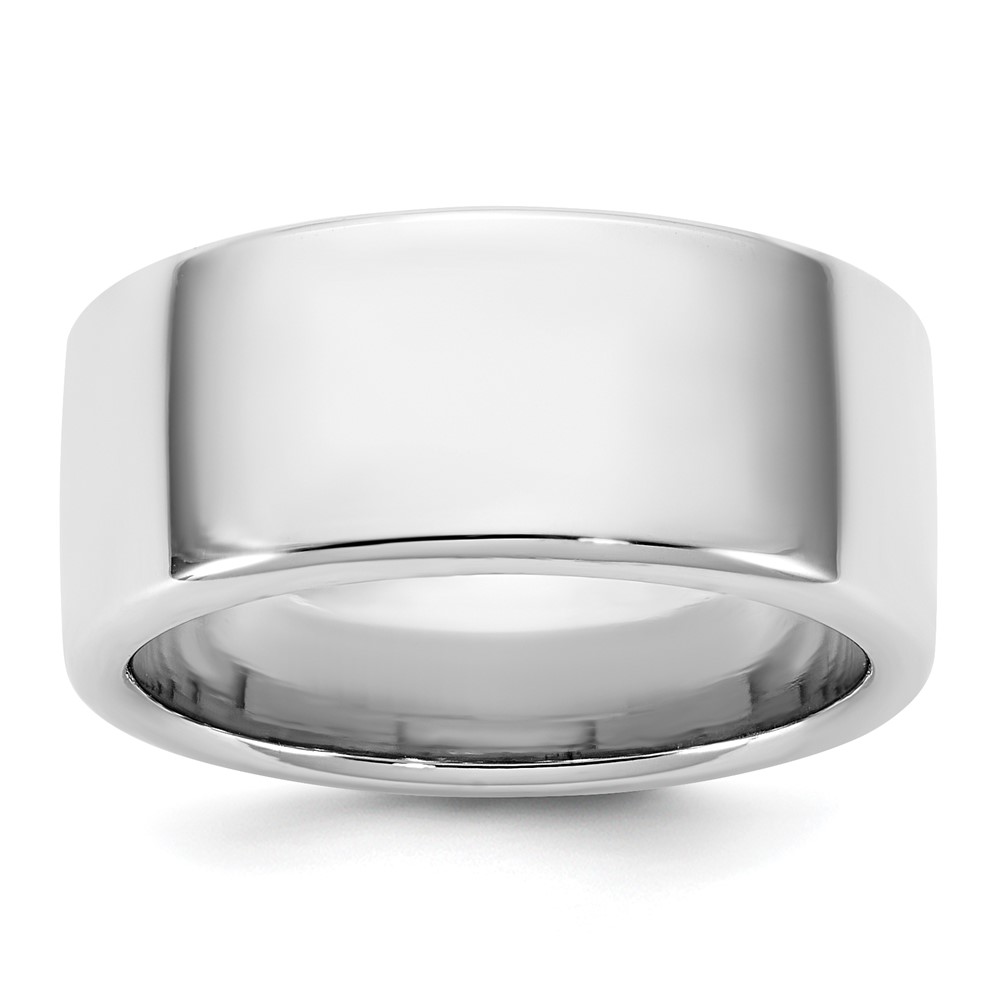 14K 9mm White Gold European Comfort Fit Band
