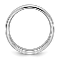 14K 10mm White Gold European Comfort Fit Band view 2