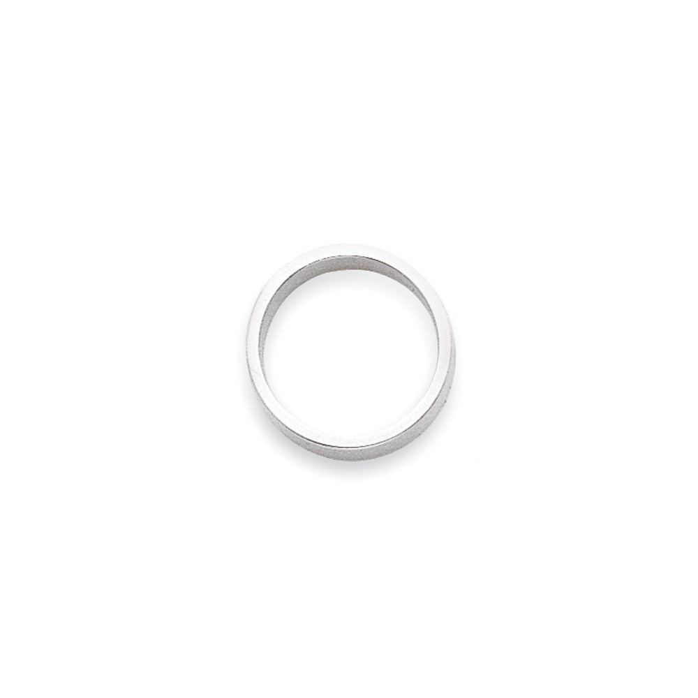 14k White Gold 2mm Lightweight Flat Wedding Band Size 5 (WFLL020-5)