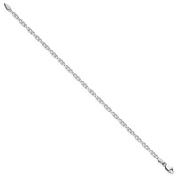 14K White Gold 2.2mm Flat Beveled Curb Chain view 2