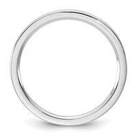 10K 1mm White Gold Standard Flat Comfort Fit Band view 2