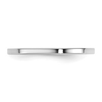 10K 1.5mm White Gold Standard Flat Comfort Fit Band view 3