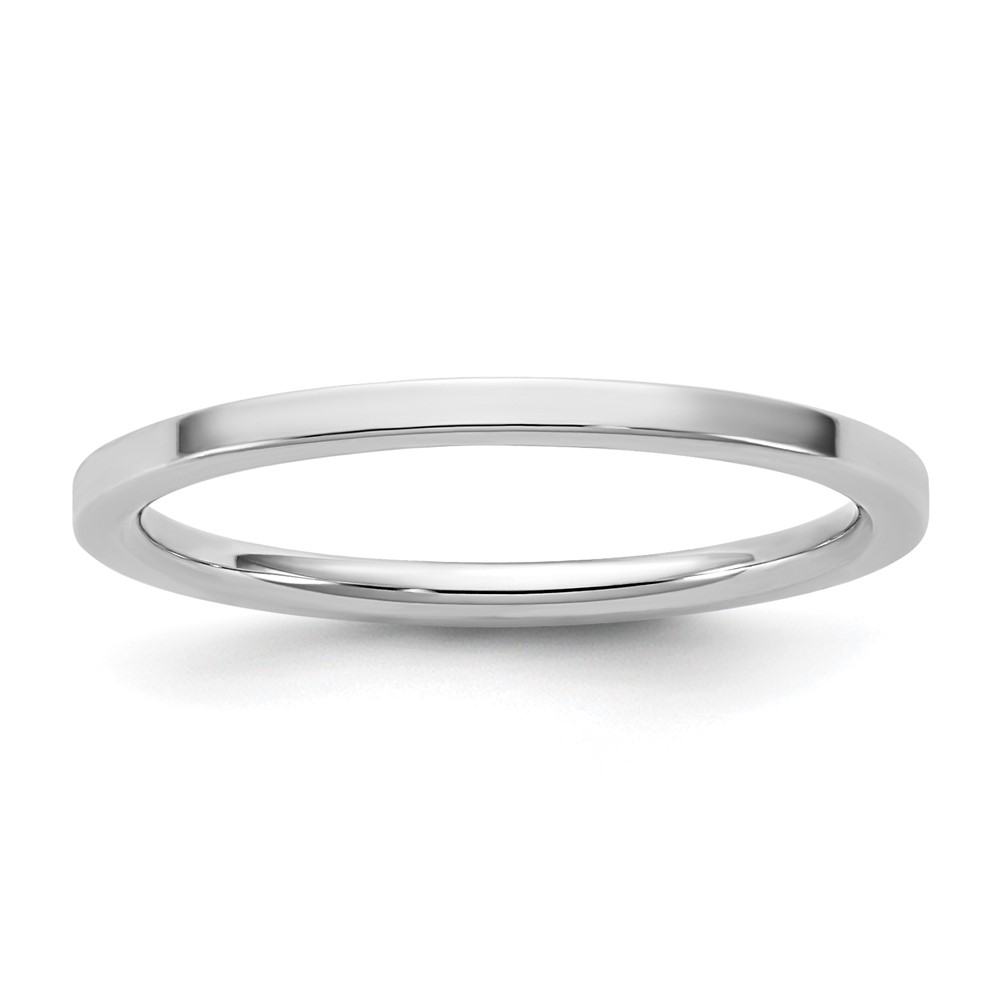 10K 1.5mm White Gold Standard Flat Comfort Fit Band