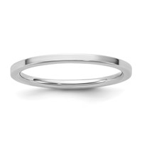 10K 1.5mm White Gold Standard Flat Comfort Fit Band view 1