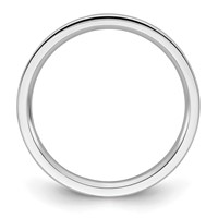 10K White Gold 2mm Standard Weight Flat Comfort Fit Wedding Band view 2