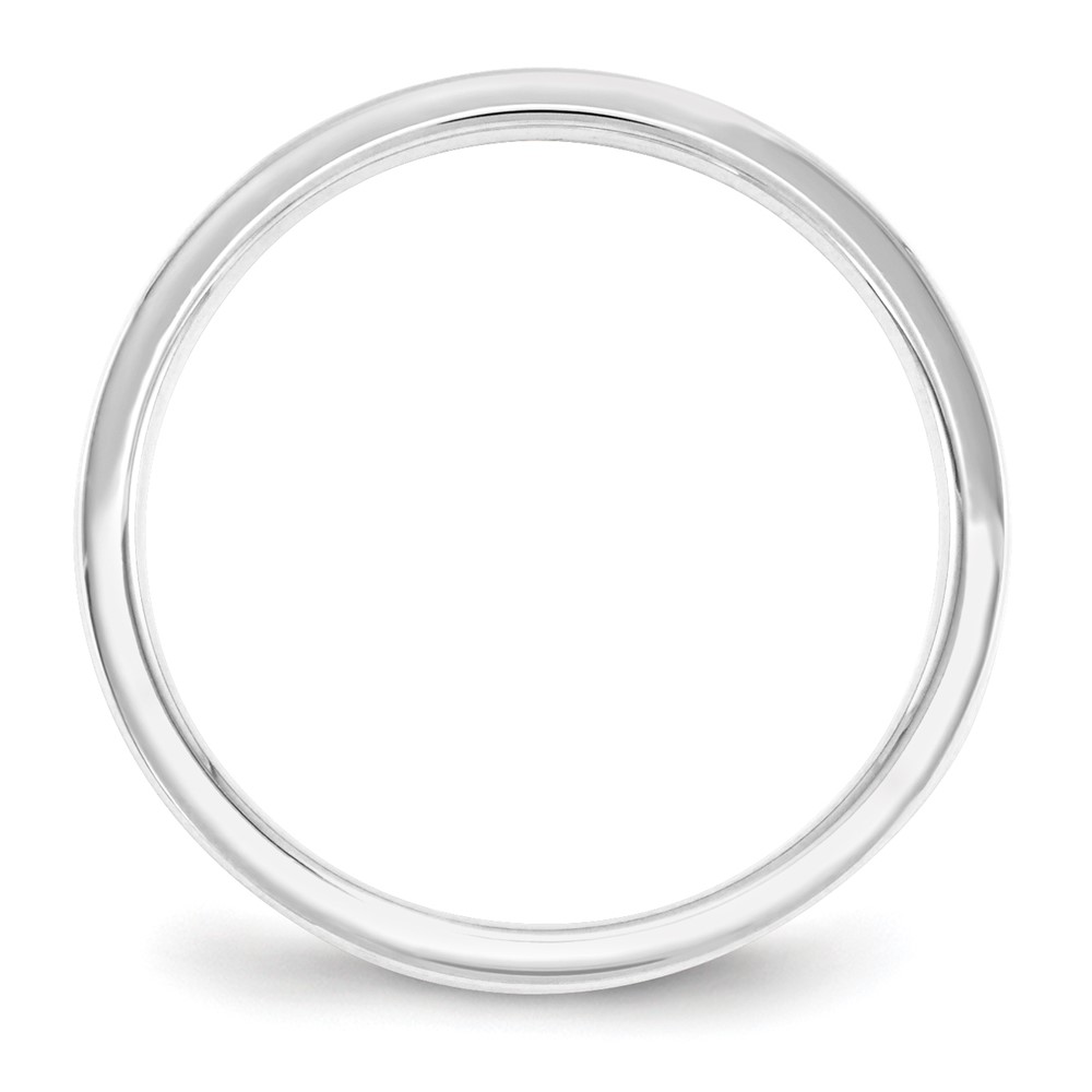 14k White Gold 2.5mm Standard Weight Flat Comfort Fit Wedding Band Size 6 (WFLC025-6)
