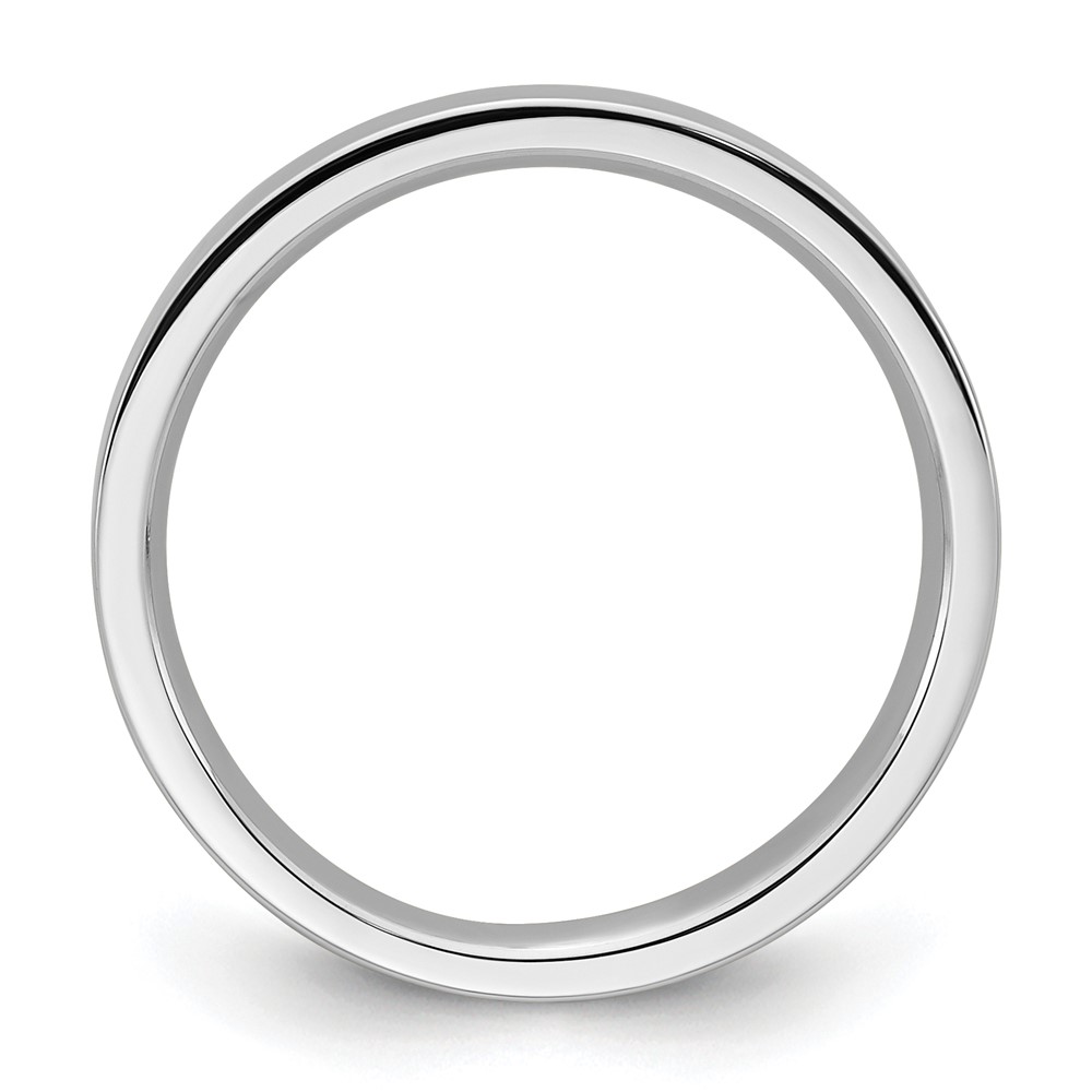 10k White Gold 3mm Standard Weight Flat Comfort Fit Wedding Band Size 10 (1WFLC030-10)