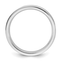14K 3.5mm White Gold Standard Flat Comfort Fit Band view 2