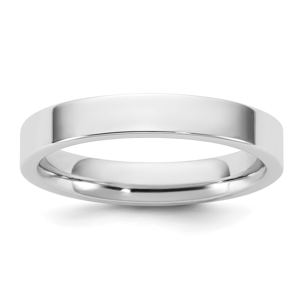 14K 3.5mm White Gold Standard Flat Comfort Fit Band