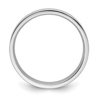 10K White Gold 4mm Standard Weight Flat Comfort Fit Wedding Band view 2
