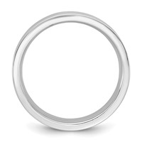 14K 4.5mm White Gold Standard Flat Comfort Fit Band view 2