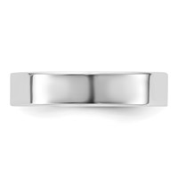 14K 4.5mm White Gold Standard Flat Comfort Fit Band view 3