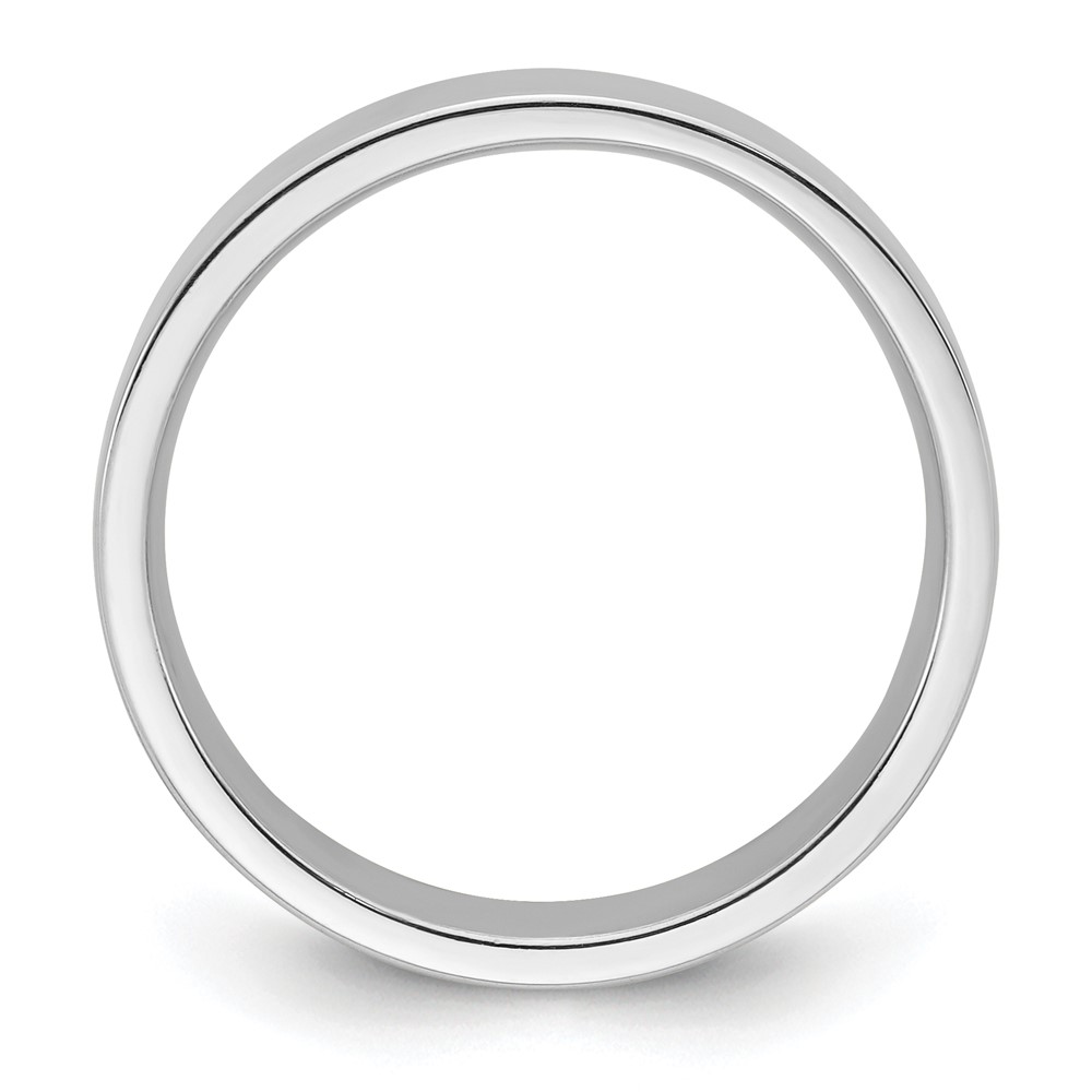 10k White Gold 5mm Standard Weight Flat Comfort Fit Wedding Band Size 9.5 (1WFLC050-9.5)