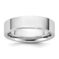 10K 5.5mm White Gold Standard Flat Comfort Fit Band view 1