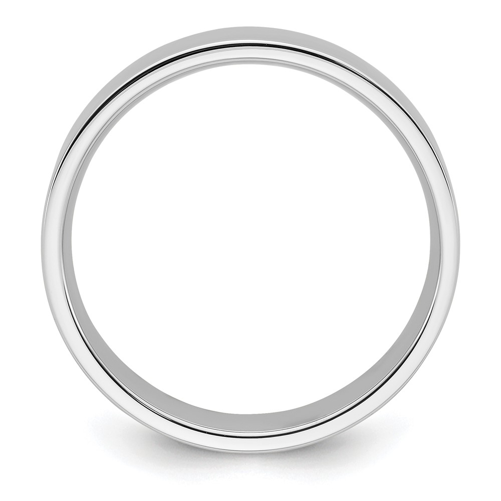 14k White Gold 6mm Standard Weight Flat Comfort Fit Wedding Band Size 10 (WFLC060-10)