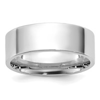 10K 6.5mm White Gold Standard Flat Comfort Fit Band view 1