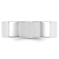 10K White Gold 7mm Standard Weight Flat Comfort Fit Wedding Band view 3