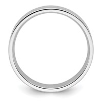 14K White Gold 10mm Standard Weight Flat Comfort Fit Wedding Band view 2