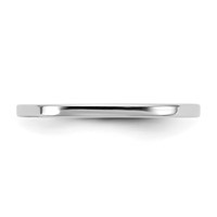 14K 1.5mm White Gold Ltw Flat Band view 3