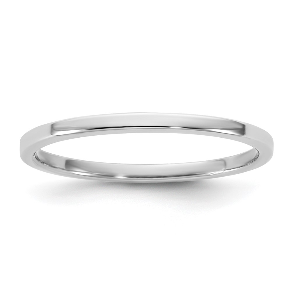 14K 1.5mm White Gold Ltw Flat Band