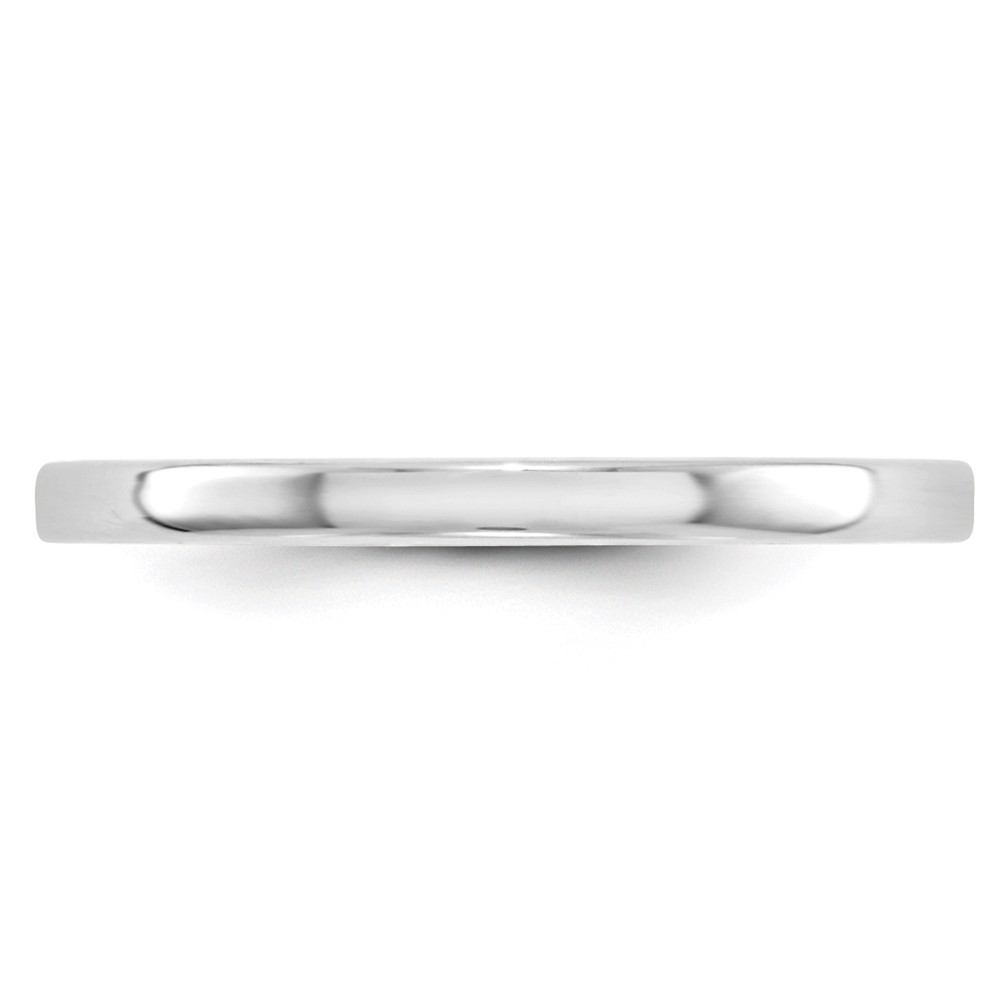 10k White Gold 2mm Lightweight Flat Wedding Band Size 5 (1WFLL020-5)