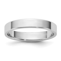 10K 3.5mm White Gold Ltw Flat Band - Size 4 view 1