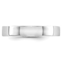10K White Gold 4mm Lightweight Flat Wedding Band view 2