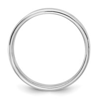 14K 4.5mm White Gold Ltw Flat Band - Size 6 view 2