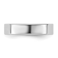 14K 4.5mm White Gold Ltw Flat Band - Size 6 view 3