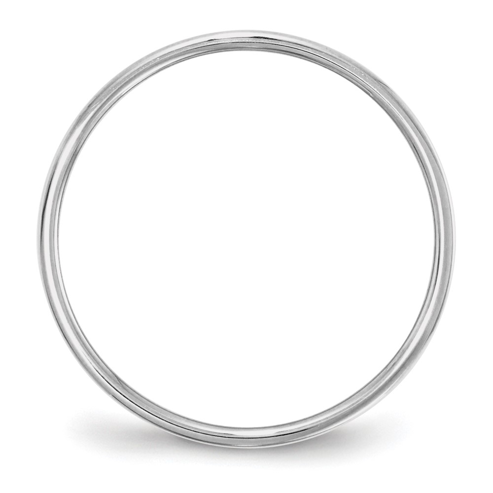 10k White Gold 5mm Lightweight Flat Wedding Band Size 5 (1WFLL050-5)