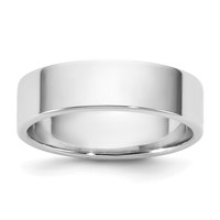 14K 5.5mm White Gold Ltw Flat Band view 1