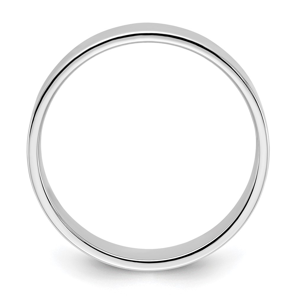 10k White Gold 6mm Lightweight Flat Wedding Band Size 11 (1WFLL060-11)