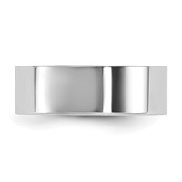10K 6.5mm White Gold Ltw Flat Band view 3