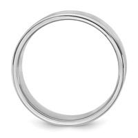 14K 9mm White Gold Ltw Flat Band view 2