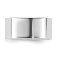 14K 9mm White Gold Ltw Flat Band view 3