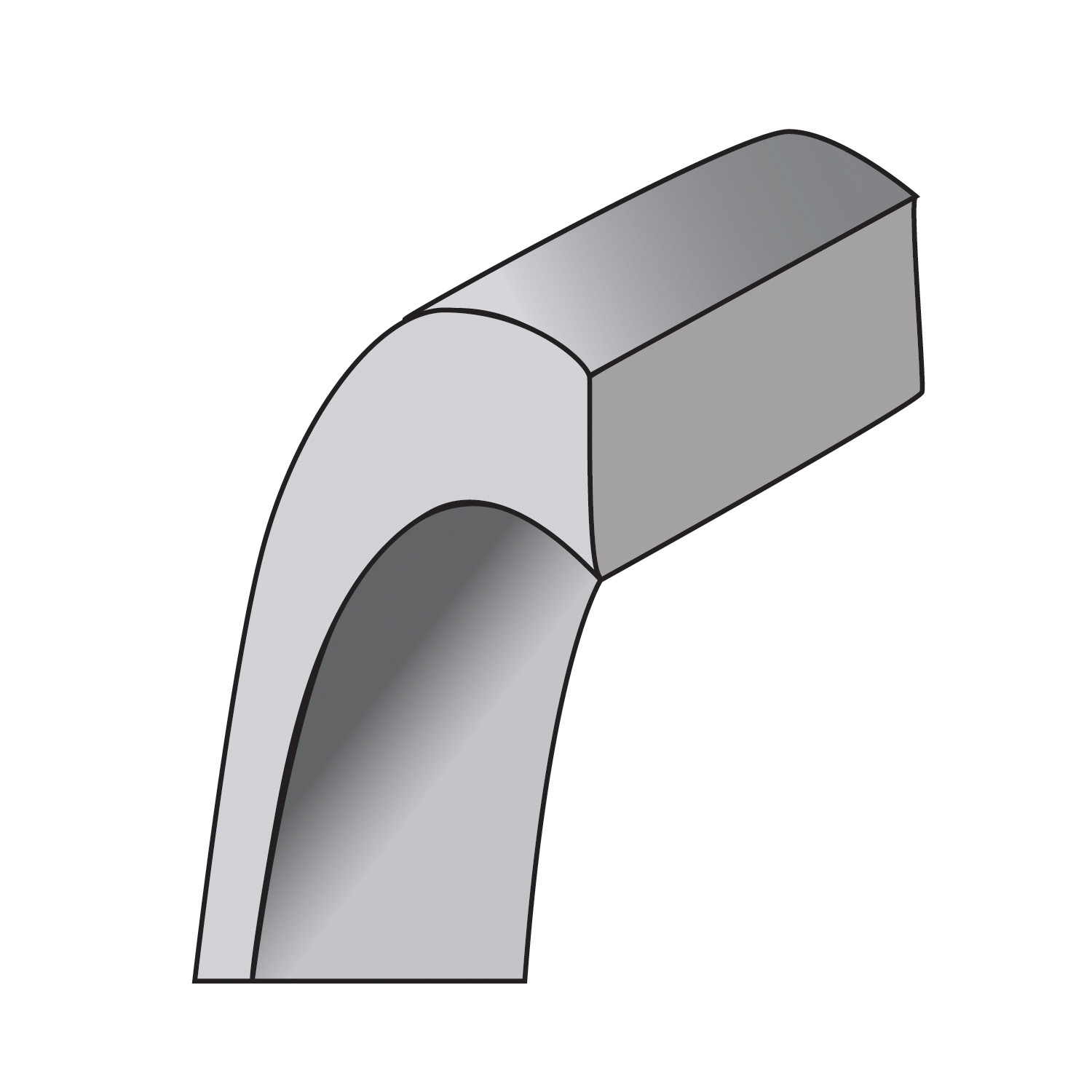 Silver 8mm Lightweight Flat Size 8 Band QWFB080 - Bild 6 von 6